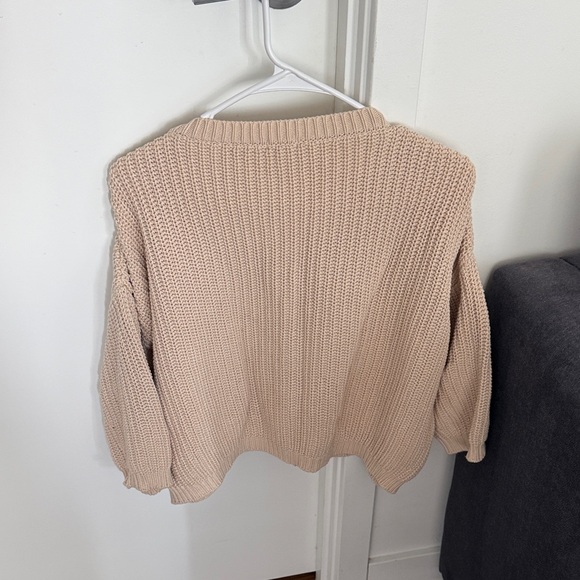 Organic Oatmeal Cotton Cardigan - The Simple Folk - Picture 2 of 4
